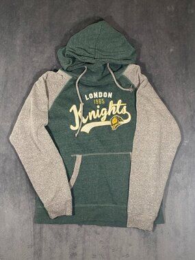 Campus Crew London Knights Men’s XL Hoodie Green Gray OHL Hockey